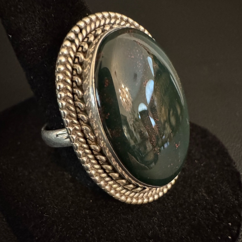 Sterling Silver and Black‎ onyx Statement Ring